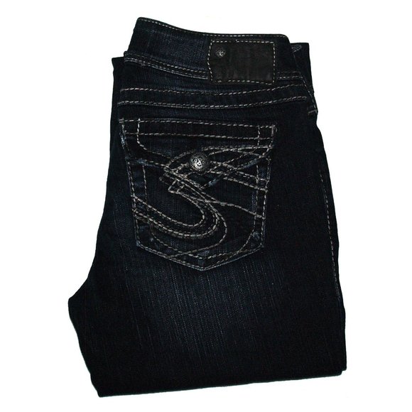 Silver Jeans - SUKI SURPLUS - SAF446 - Mid Rise Boot Cut Blue Denim (27X30) - Picture 5 of 16